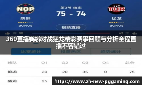 360直播鹈鹕对战猛龙精彩赛事回顾与分析全程直播不容错过